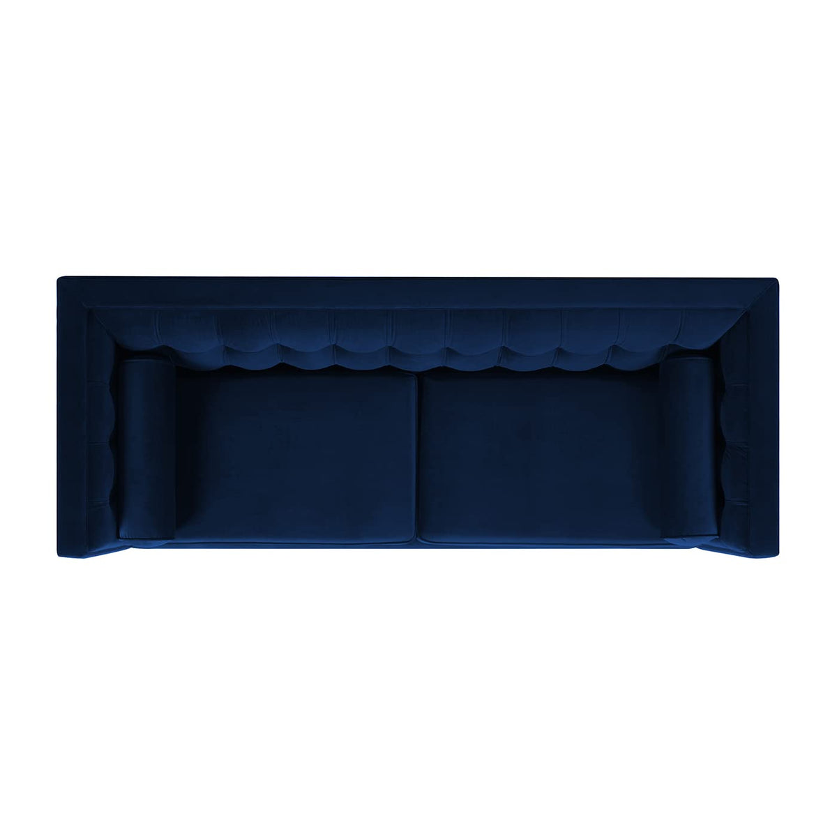 Navy Blue Velvet Tufted Sofa Y39699