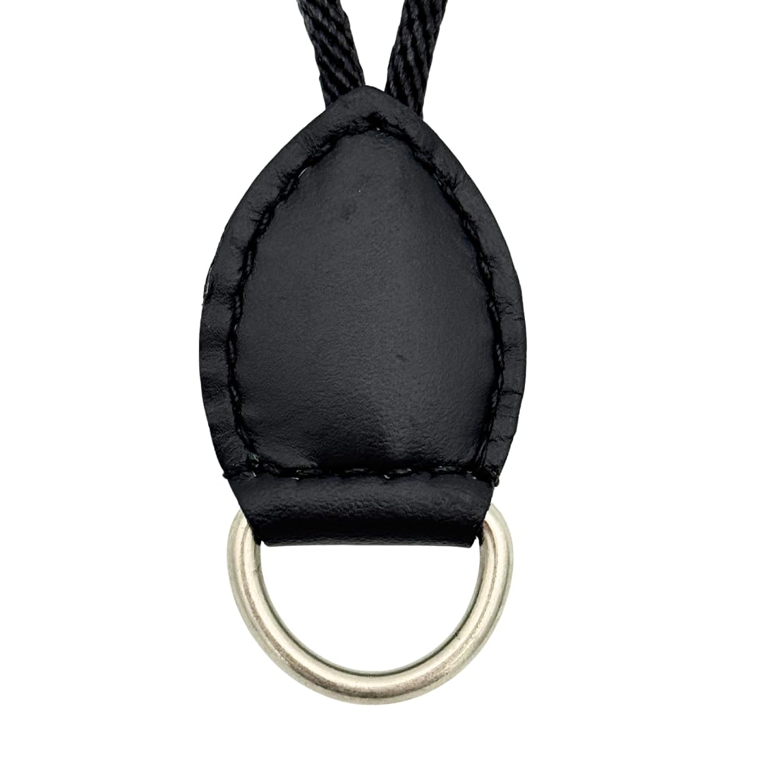 Black Leather Dee Ring Savers for Western Saddles N4097