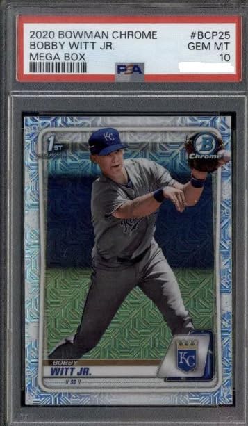 2020 Bowman Chrome Prospects Bobby Witt Jr. Refractor Rookie Card PSA 10 D36435