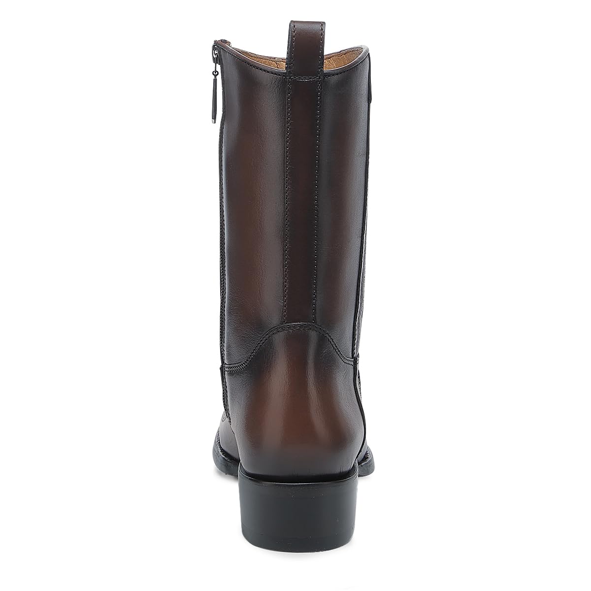 Brown Ostrich Leg Leather Cowboy Boots O140722