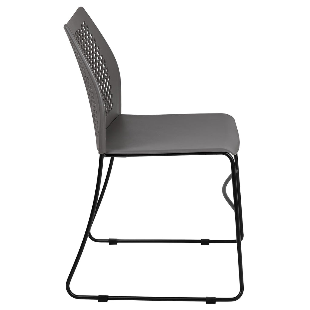 Gray Stack Chair with Air-Vent Back F143862