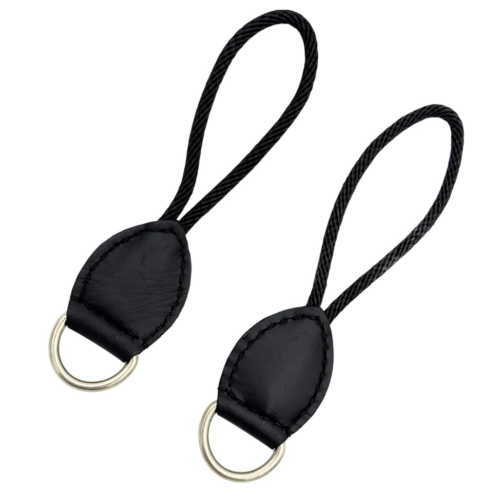 Black Leather Dee Ring Savers for Western Saddles N4097
