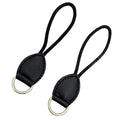 Black Leather Dee Ring Savers for Western Saddles N4097