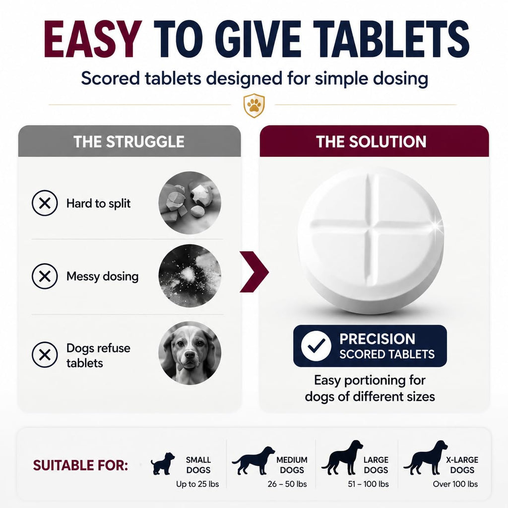 Dewormer for Dogs, 50 Tablets J7723