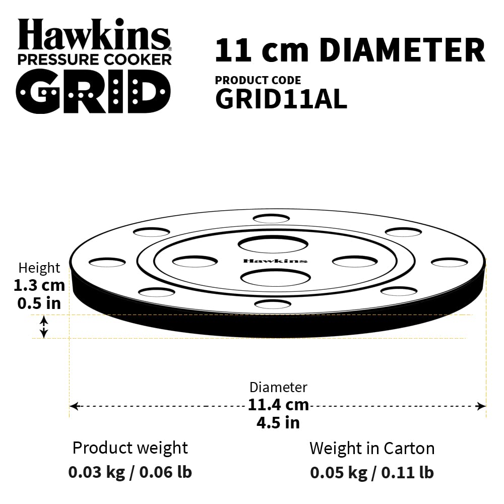 11 cm Aluminium Pressure Cooker Grid K832