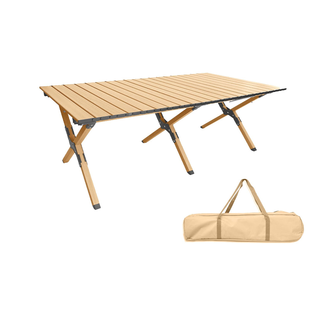 Folding Aluminum Camping Table with Carry Bag X89236