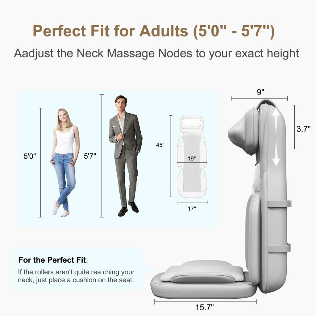 Shiatsu Neck and Back Massage Cushion with Heat J3115
