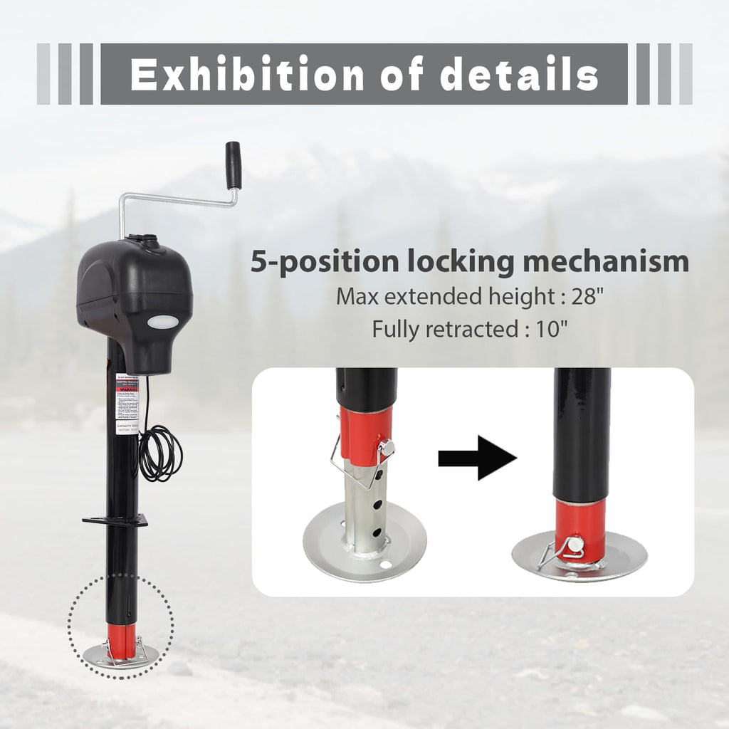 Electric Power Tongue Jack 3500lbs 12V DC E317171