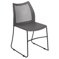 Gray Stack Chair with Air-Vent Back F143862