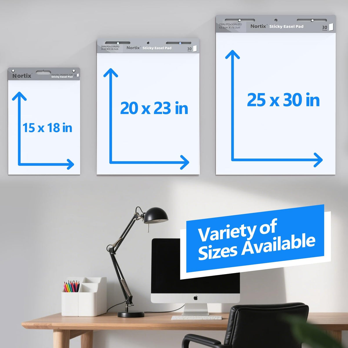 Sticky Easel Pads, 20 x 23 inch, 30 Sheets/Pad, 8 Pads P226054