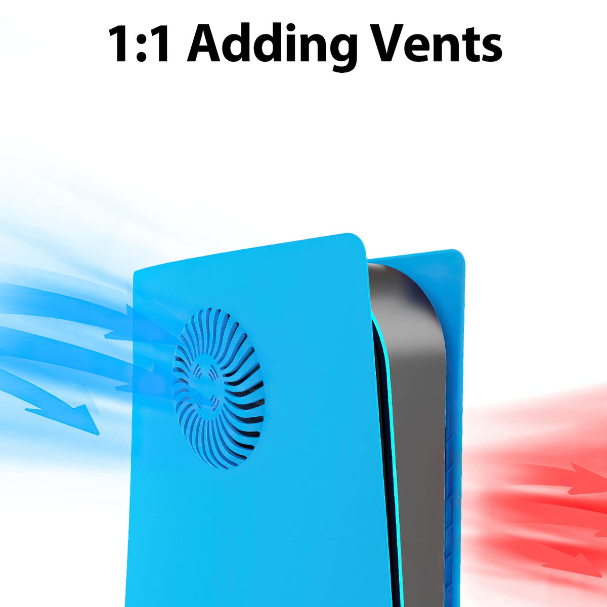 Face Plate Cover Shell with Cooling Vents for PS5 Disc Edition Console (Starlight Blue) W726453
