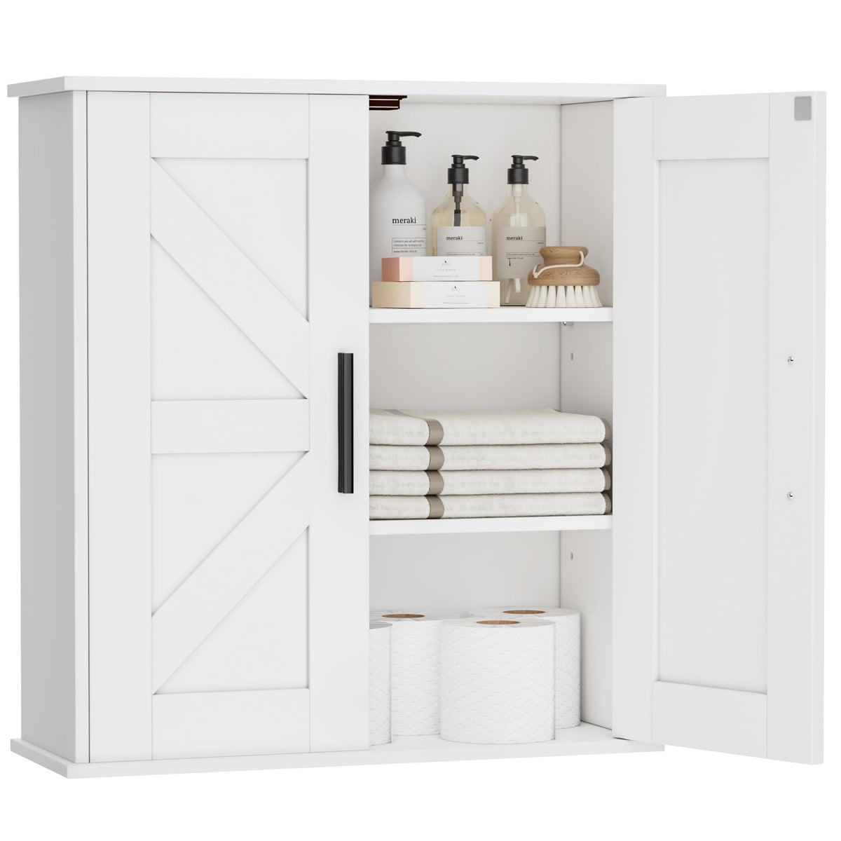 Bathroom Wall Cabinet with Adjustable Shelves H173
