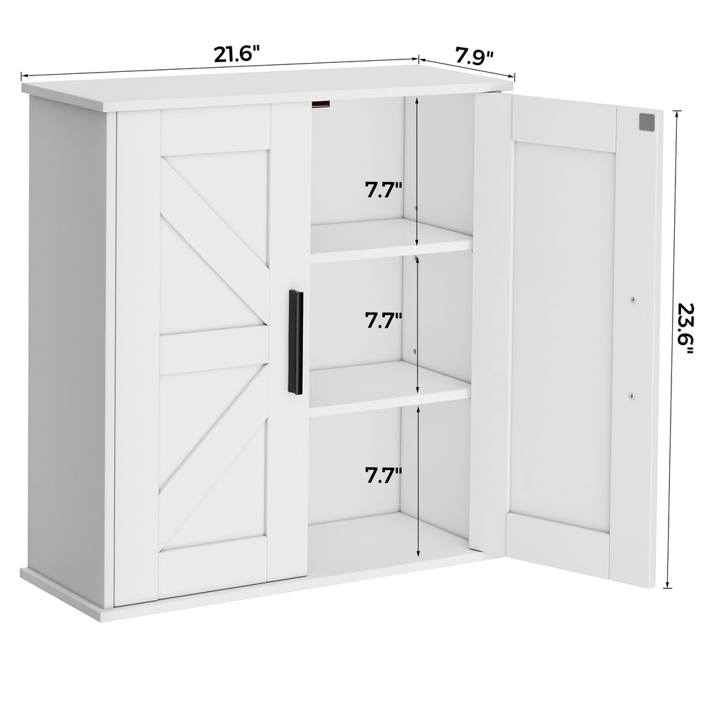 Bathroom Wall Cabinet with Adjustable Shelves H173