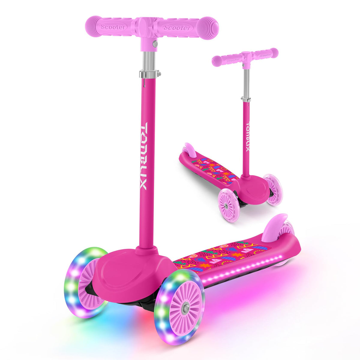 Kids 3-Wheel Scooter with Light-Up Deck and Wheels F617232