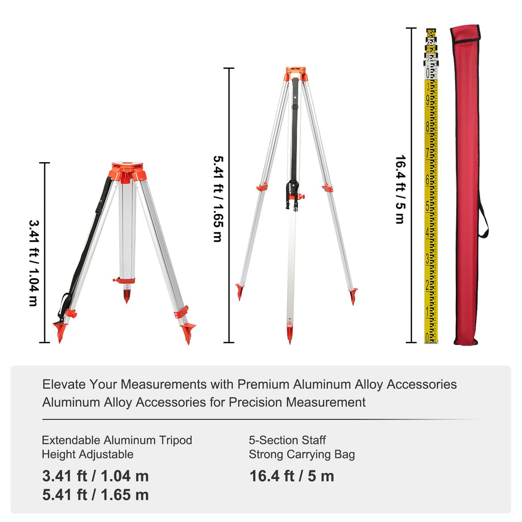 Red 360 Degree Self Leveling Rotary Laser Level Kit with Tripod G8118