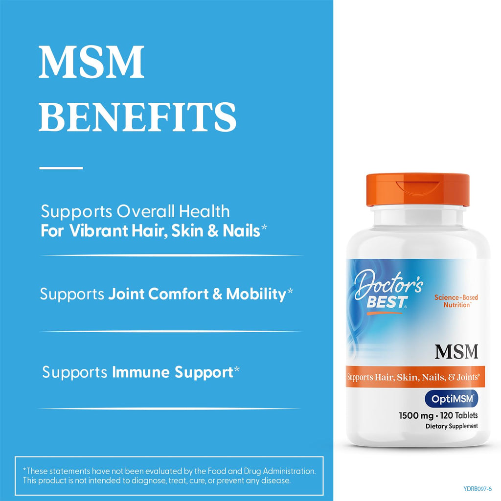 MSM Supplement 1500mg 120 Tablets F221