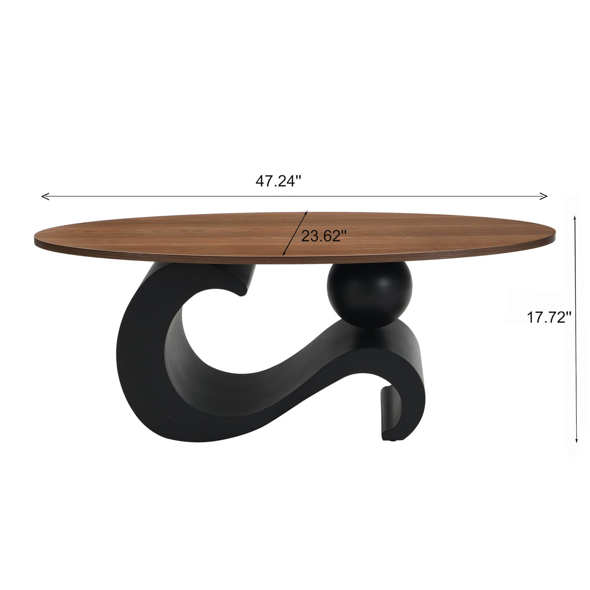 Black Walnut Coffee Table Set of 2 M423