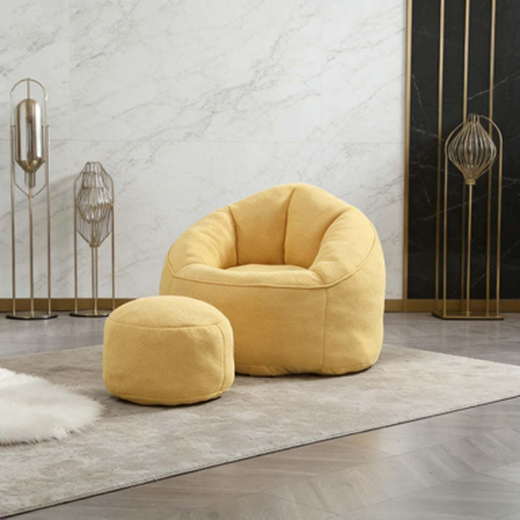 Memory Foam Bean Bag Chair with Ottoman P4324