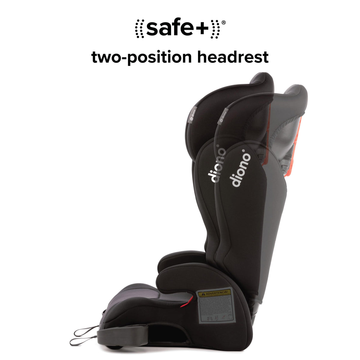 2-in-1 Belt Positioning Booster Seat, Black J62559