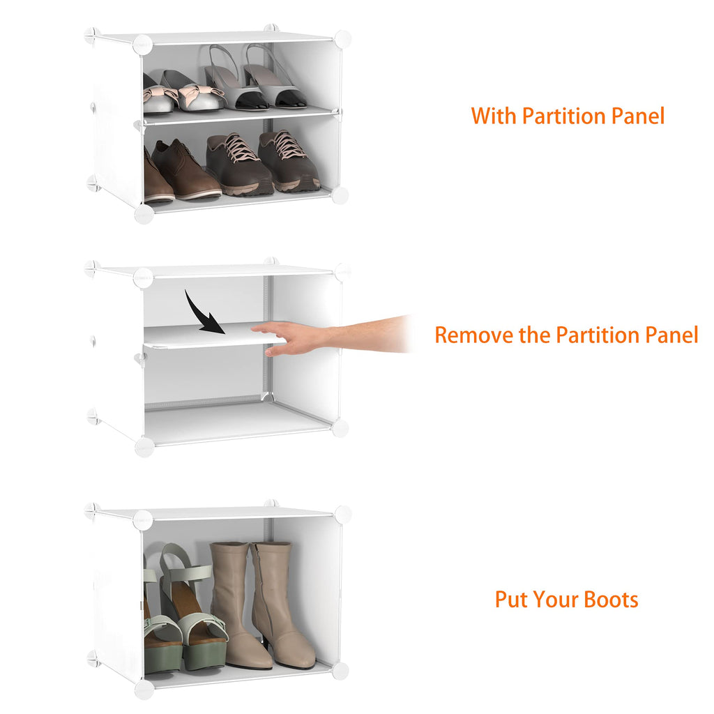 24 Pair Modular Shoe Rack Organizer H183874