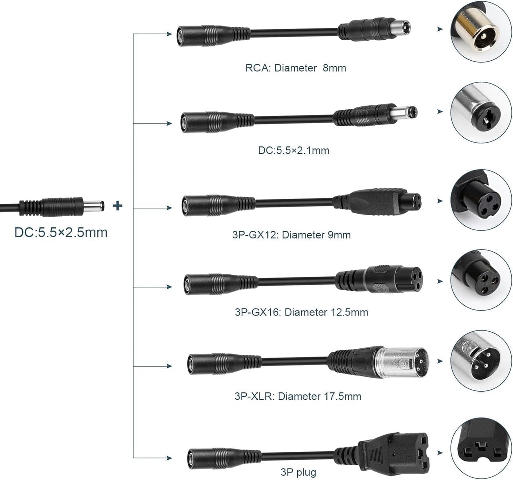 42V 2A Electric Scooter Charger with 7 Plugs Q62693