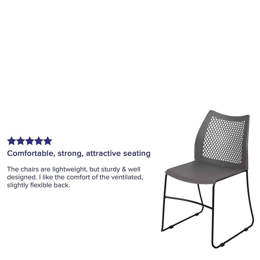 Gray Stack Chair with Air-Vent Back F143862