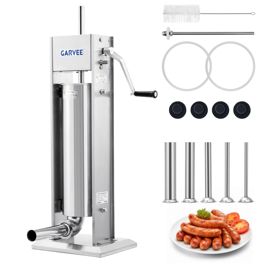 7L Stainless Steel Manual Sausage Stuffer Q884