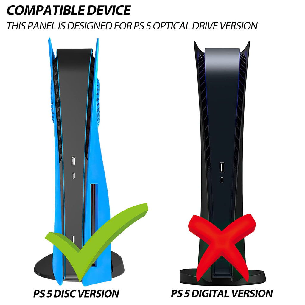 Face Plate Cover Shell with Cooling Vents for PS5 Disc Edition Console (Starlight Blue) W726453