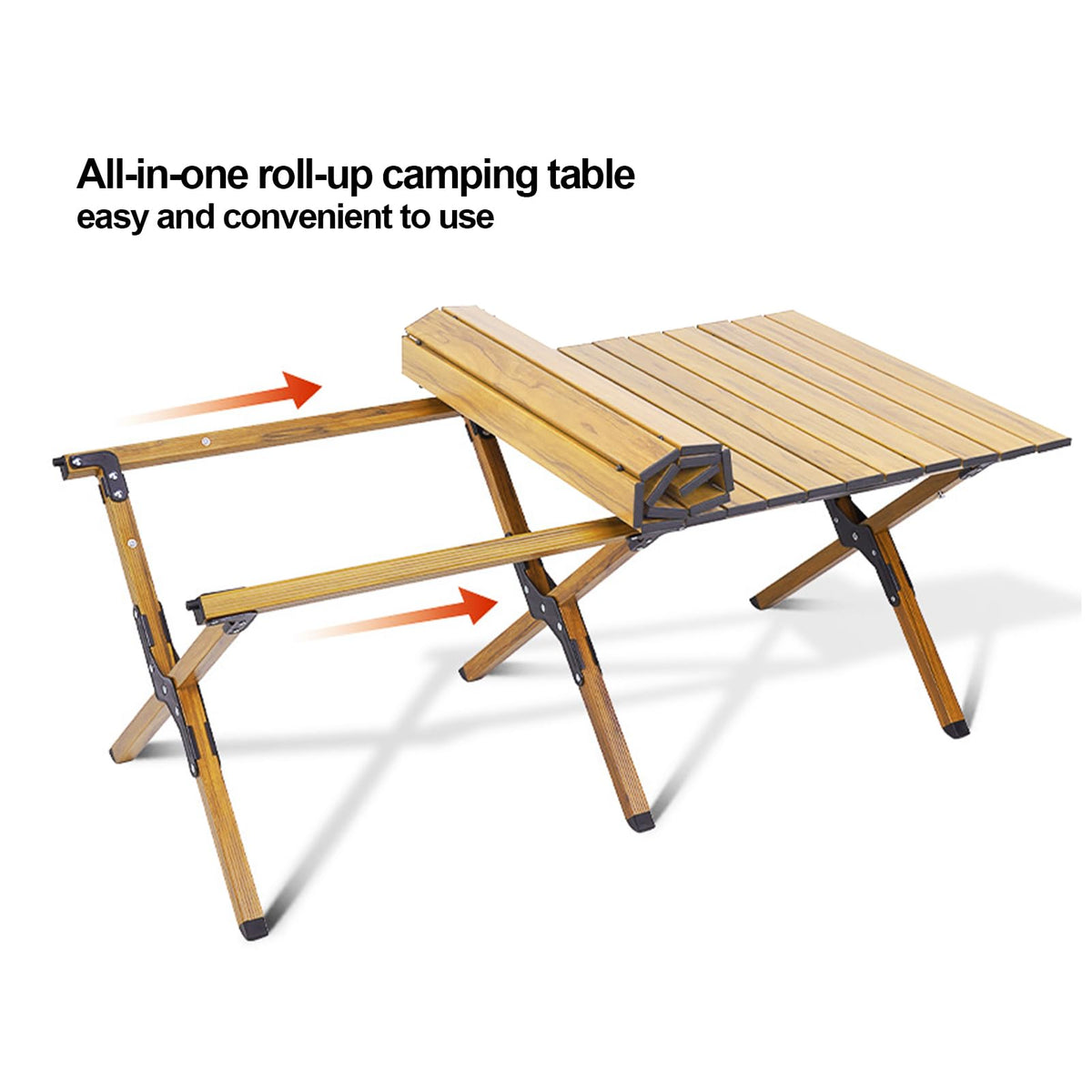 Folding Aluminum Camping Table with Carry Bag X89236