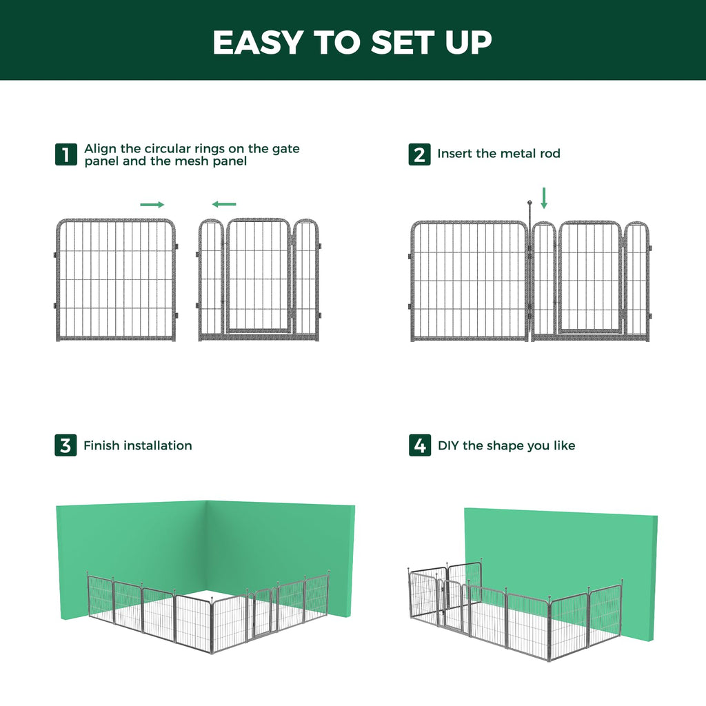 24" H 16 Panels Dog Playpen S65221