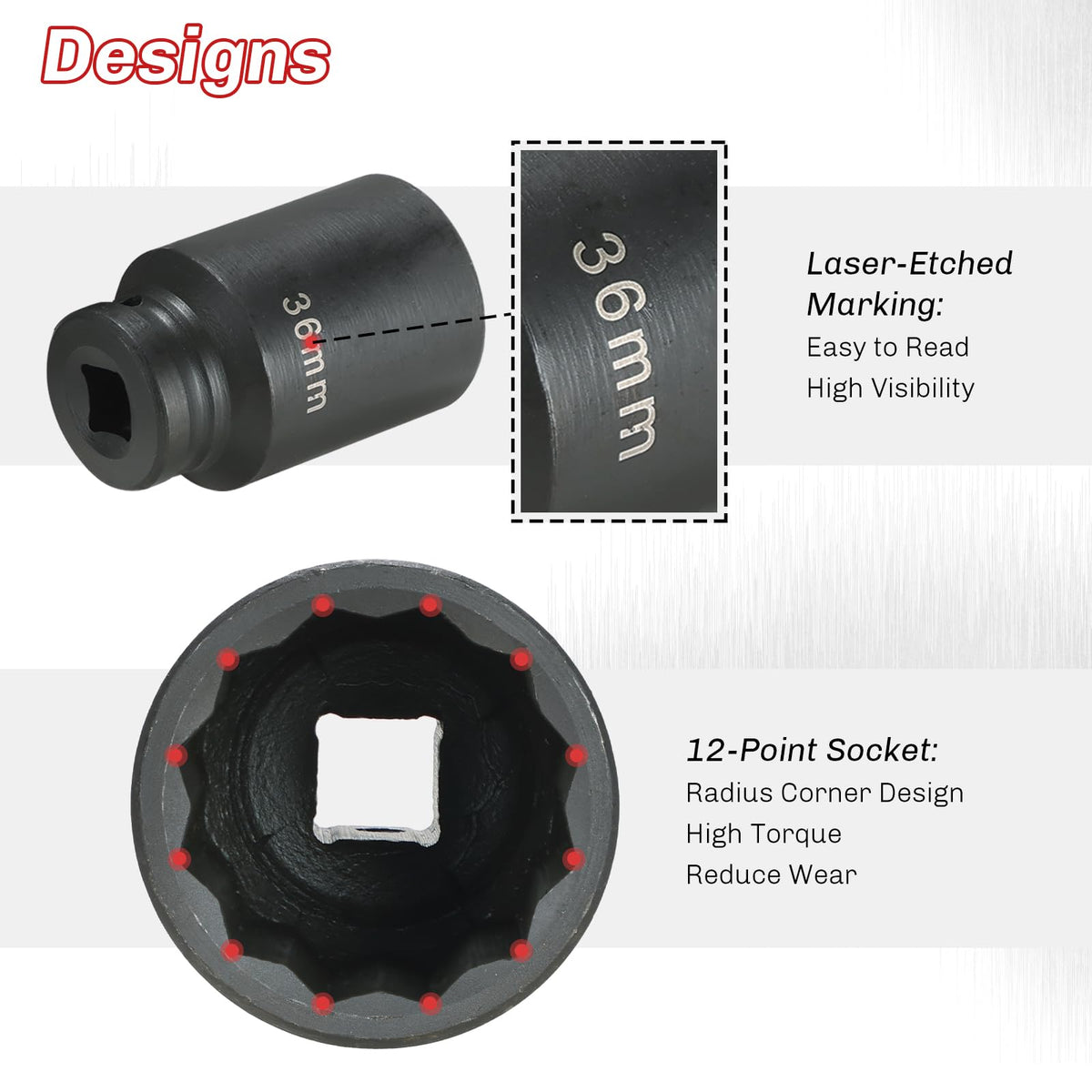 Heavy Duty Ball Joint Press and U Joint Removal Tool Kit & 1/2-Inch Drive Impact Socket Set F6020