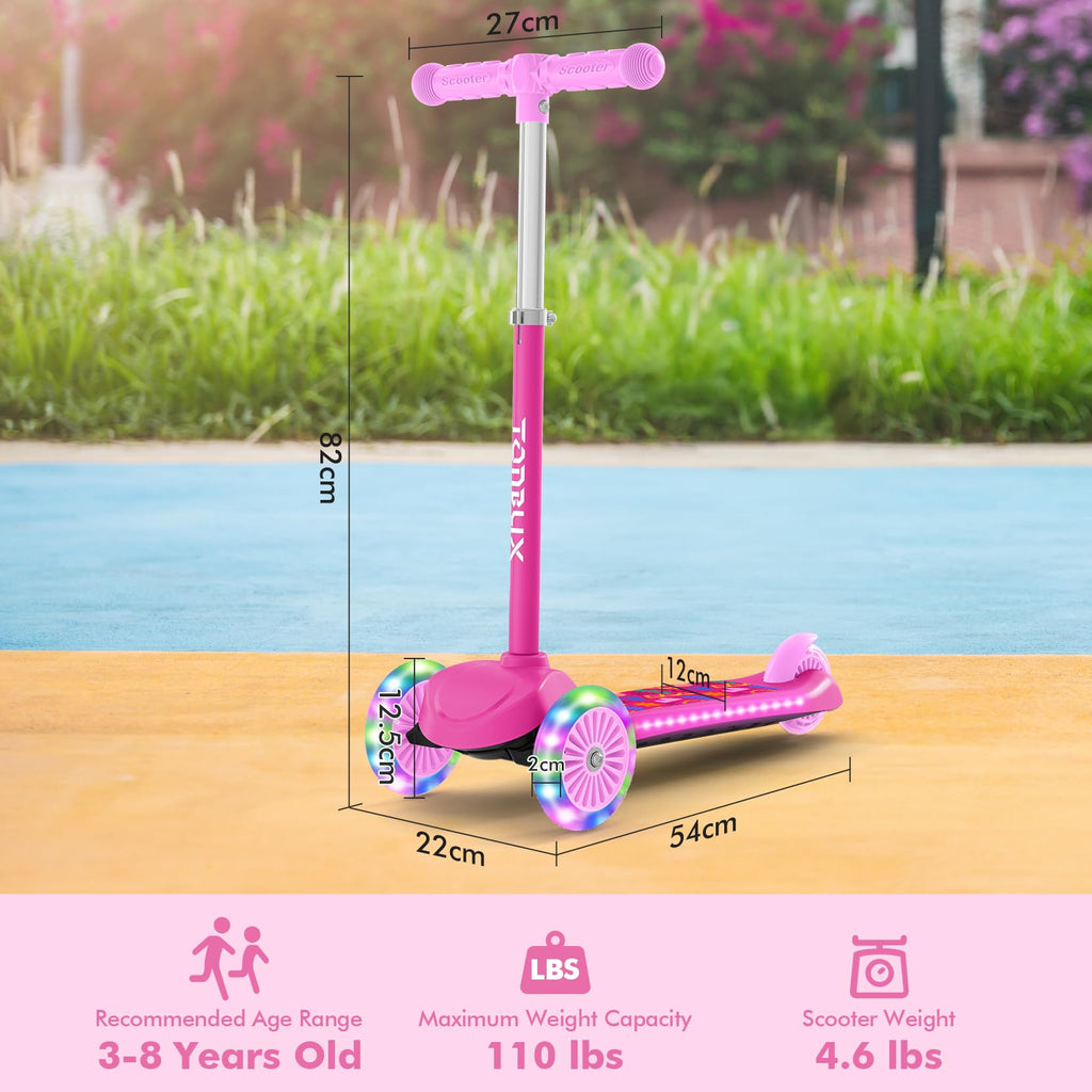 Kids 3-Wheel Scooter with Light-Up Deck and Wheels F617232