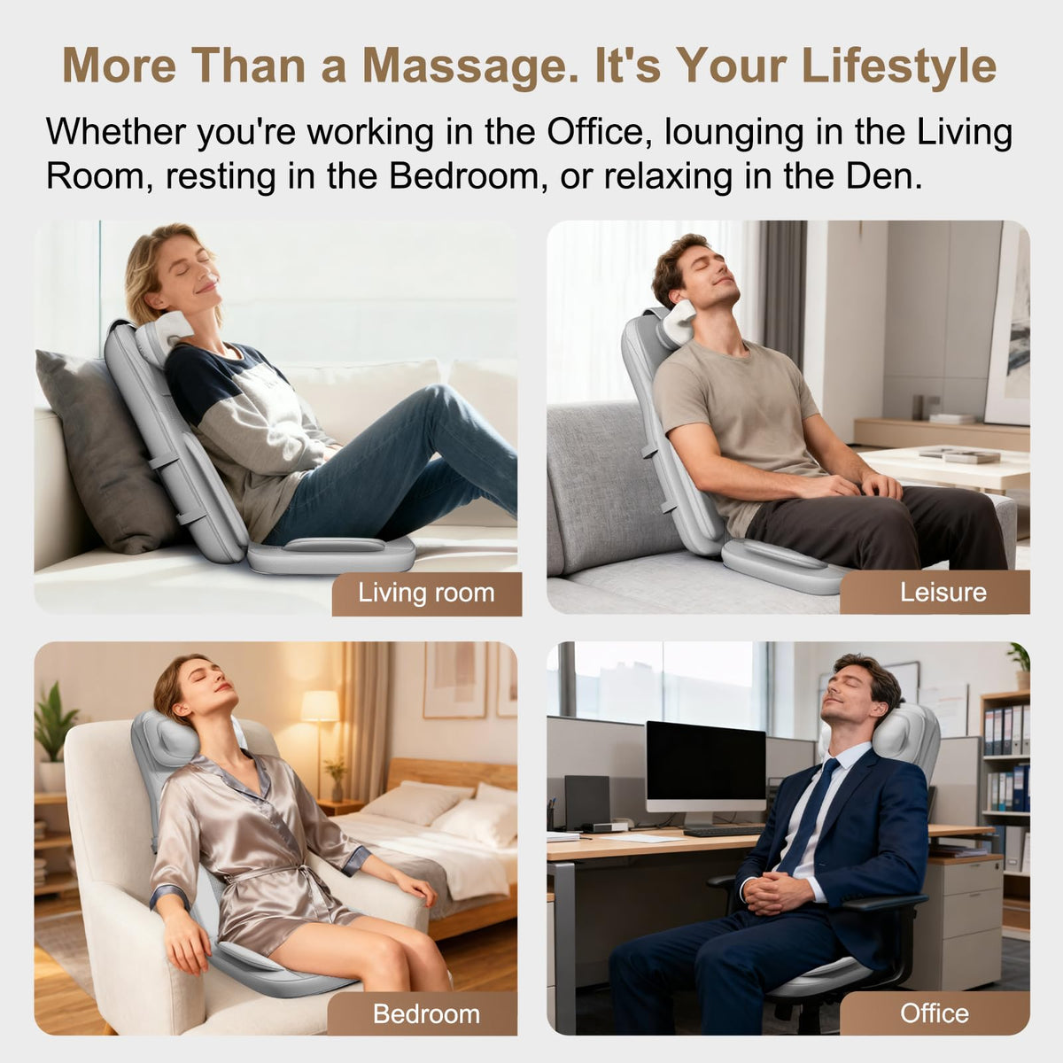 Shiatsu Neck and Back Massage Cushion with Heat J3115