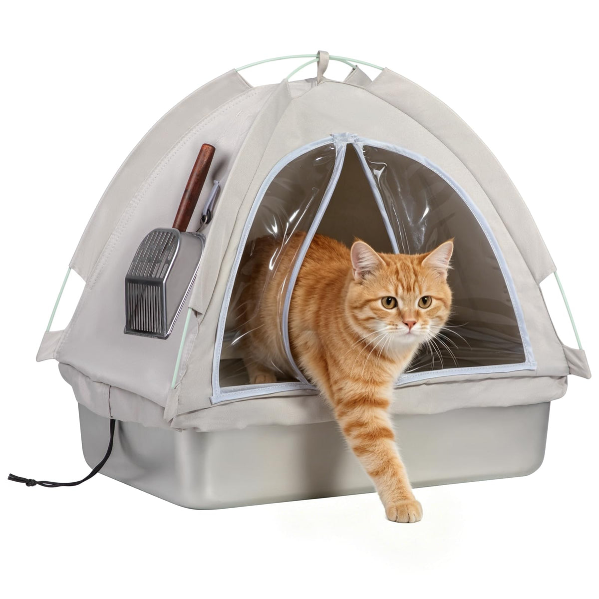 Stainless Steel Extra Large Enclosed Cat Litter Box K9029