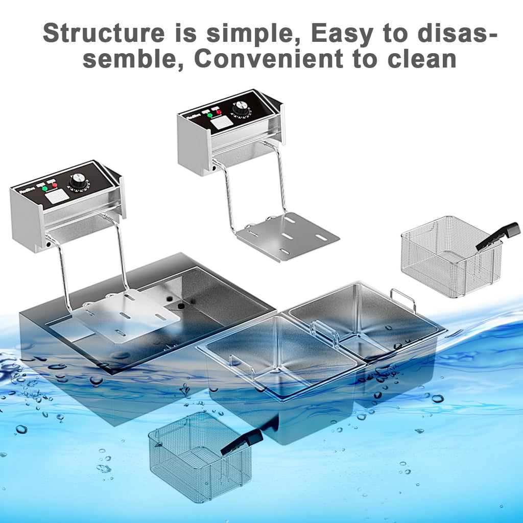Commercial Deep Fryer with Double Baskets S4665