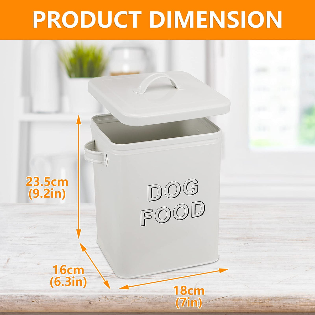Metal Airtight Dog Food Storage Container 6 lbs E65111