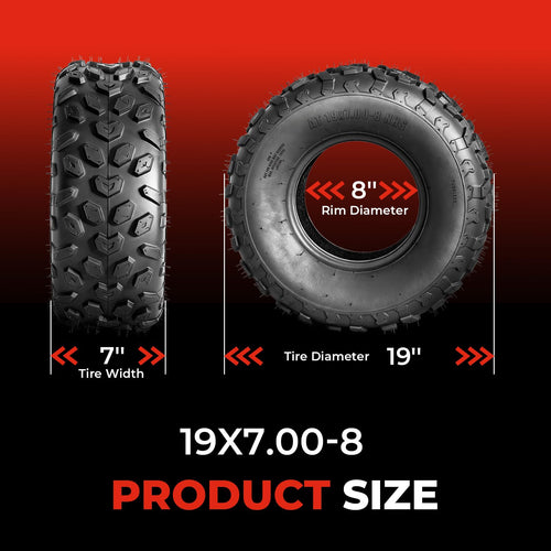 19x7-8 UTV ATV Tires Set of 4 W862073