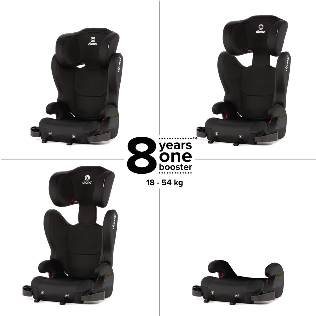 2-in-1 Belt Positioning Booster Seat, Black J62559