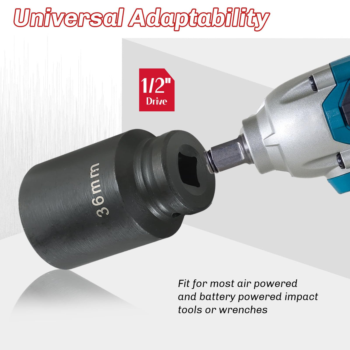 Heavy Duty Ball Joint Press and U Joint Removal Tool Kit & 1/2-Inch Drive Impact Socket Set F6020