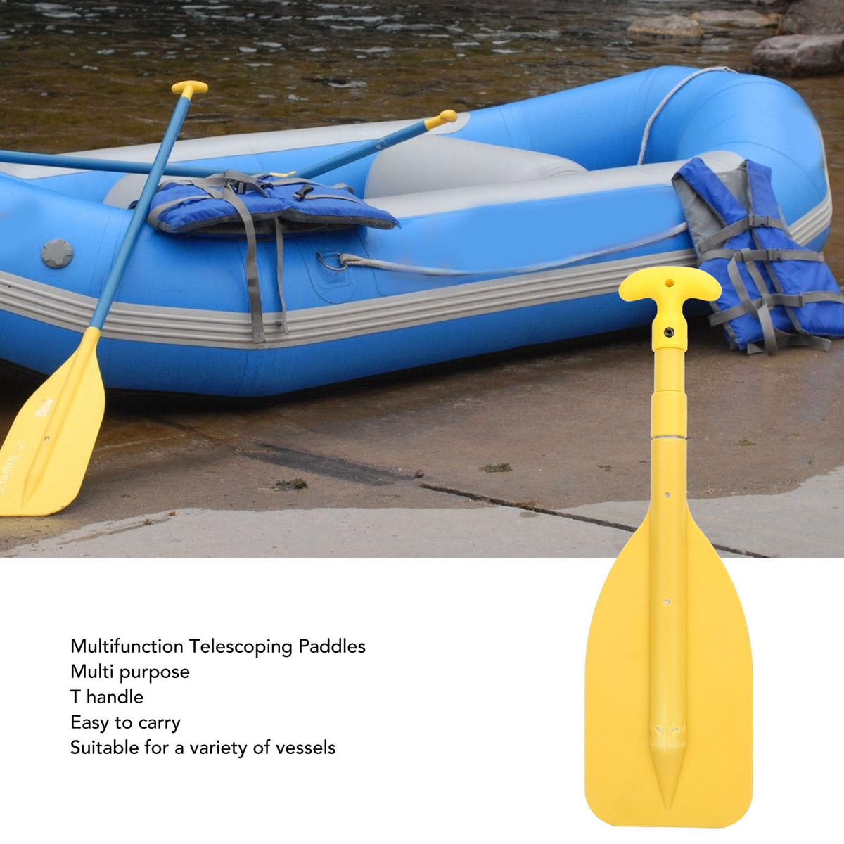 2Pcs Telescopic Adjustable Canoe Paddles V58465