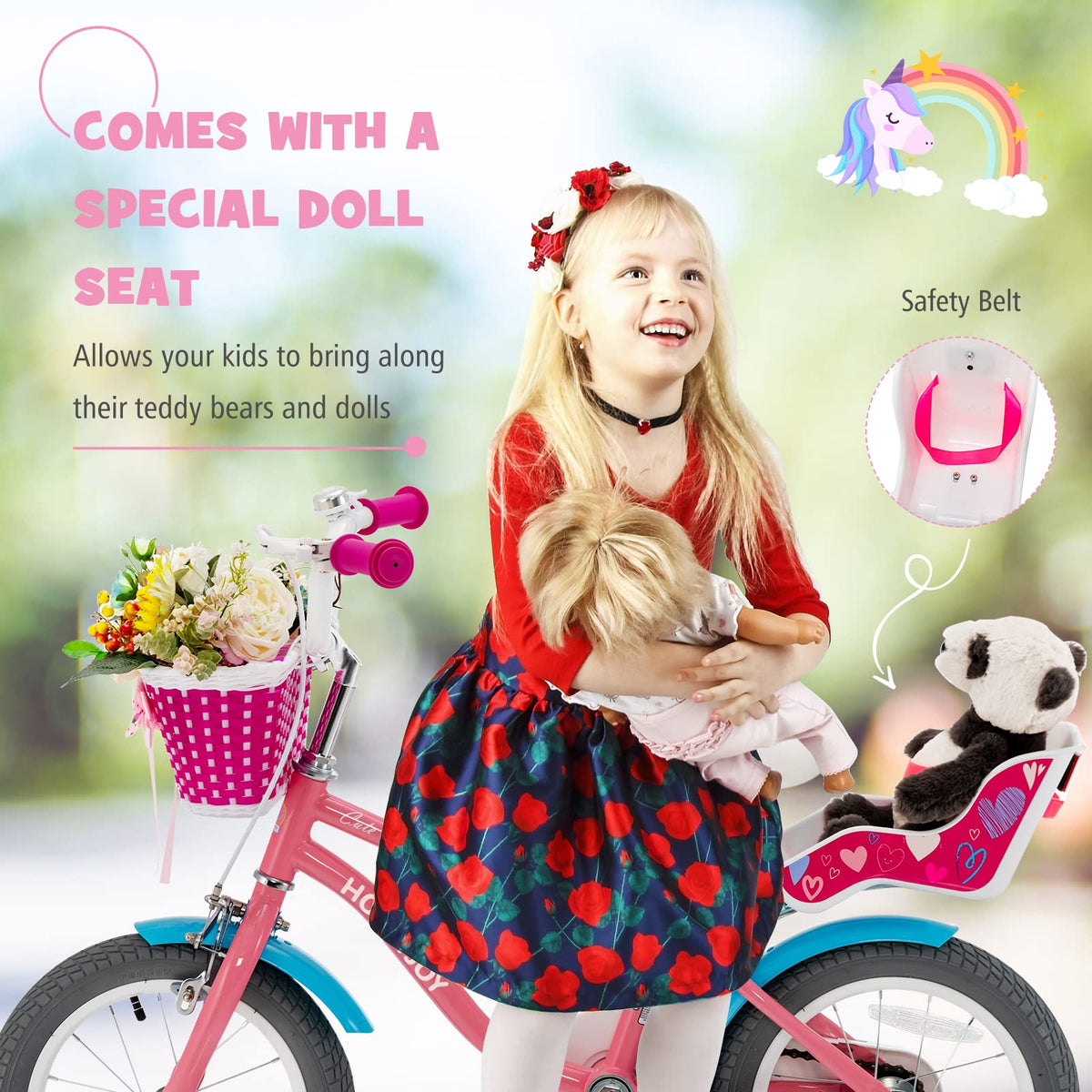 14 Inch Kids Bike with Training Wheels Q927331