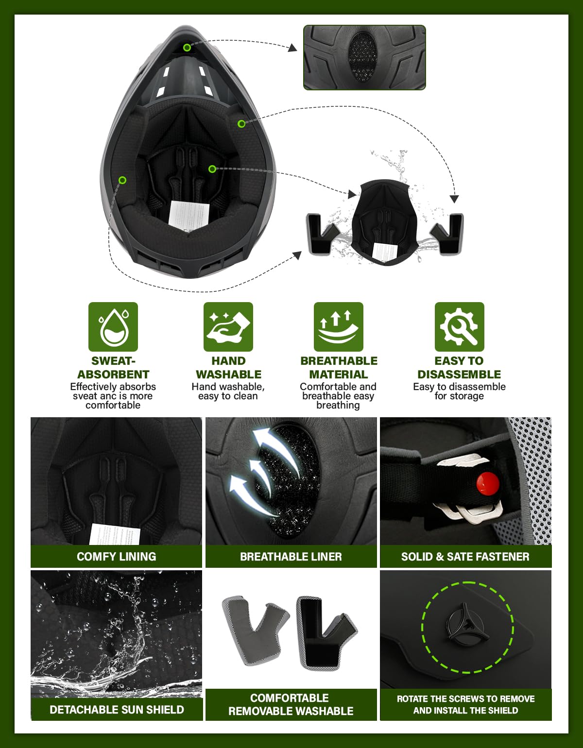 Kids Full Face Motorcycle Helmet G65569