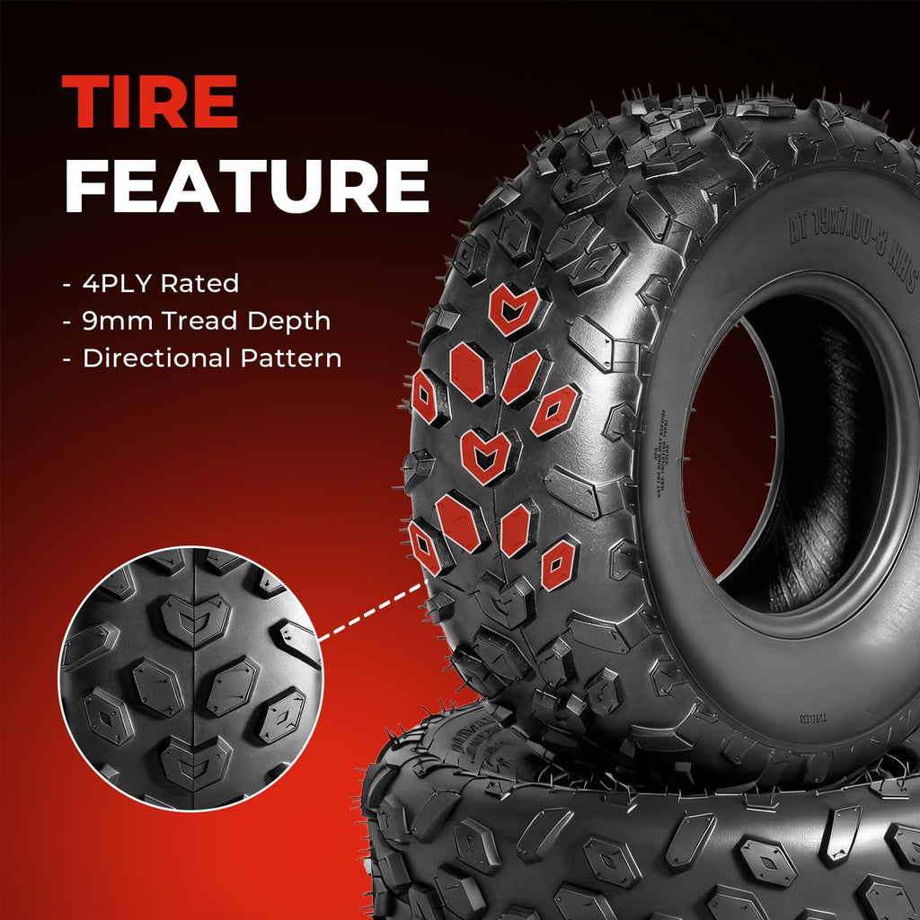 19x7-8 UTV ATV Tires Set of 4 W862073