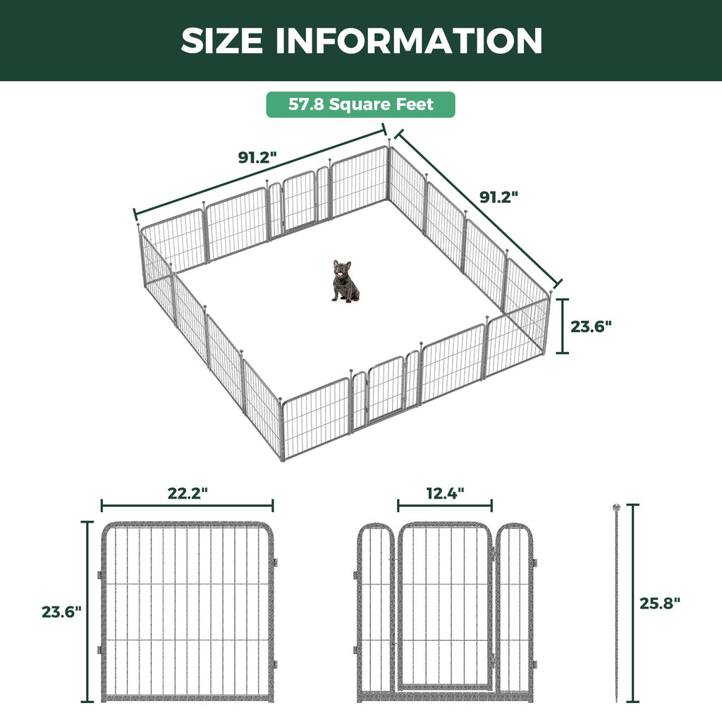 24" H 16 Panels Dog Playpen S65221