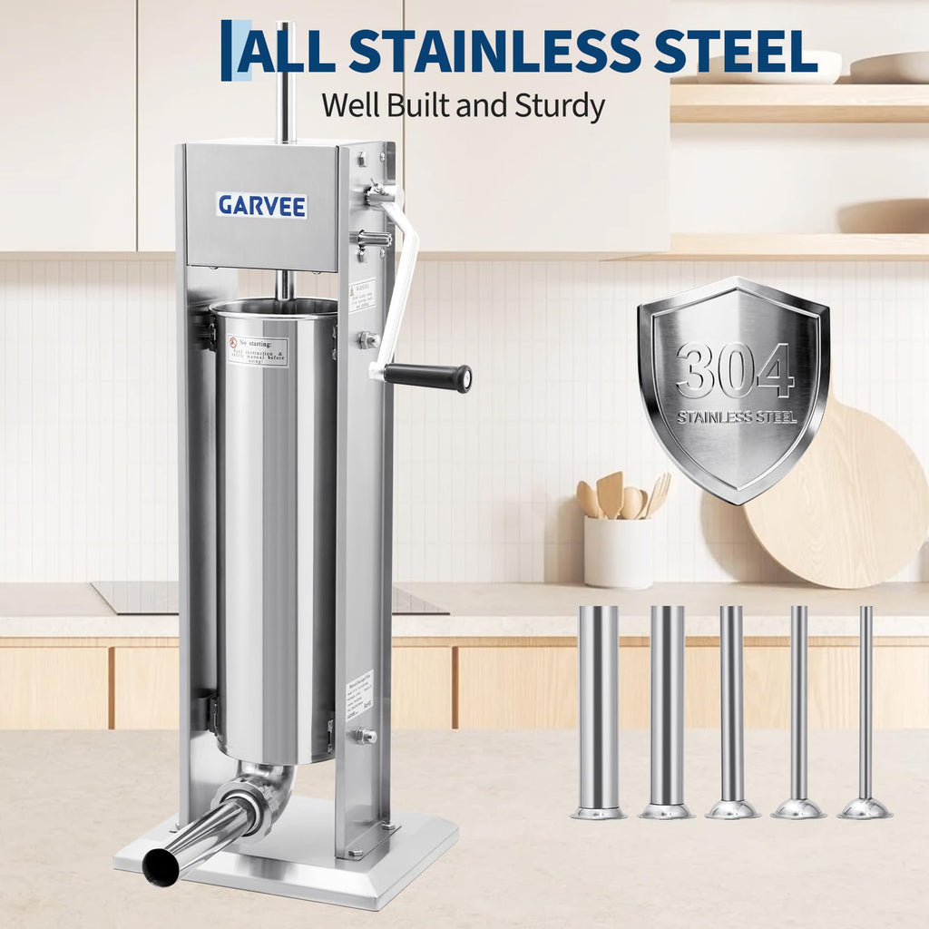 7L Stainless Steel Manual Sausage Stuffer Q884