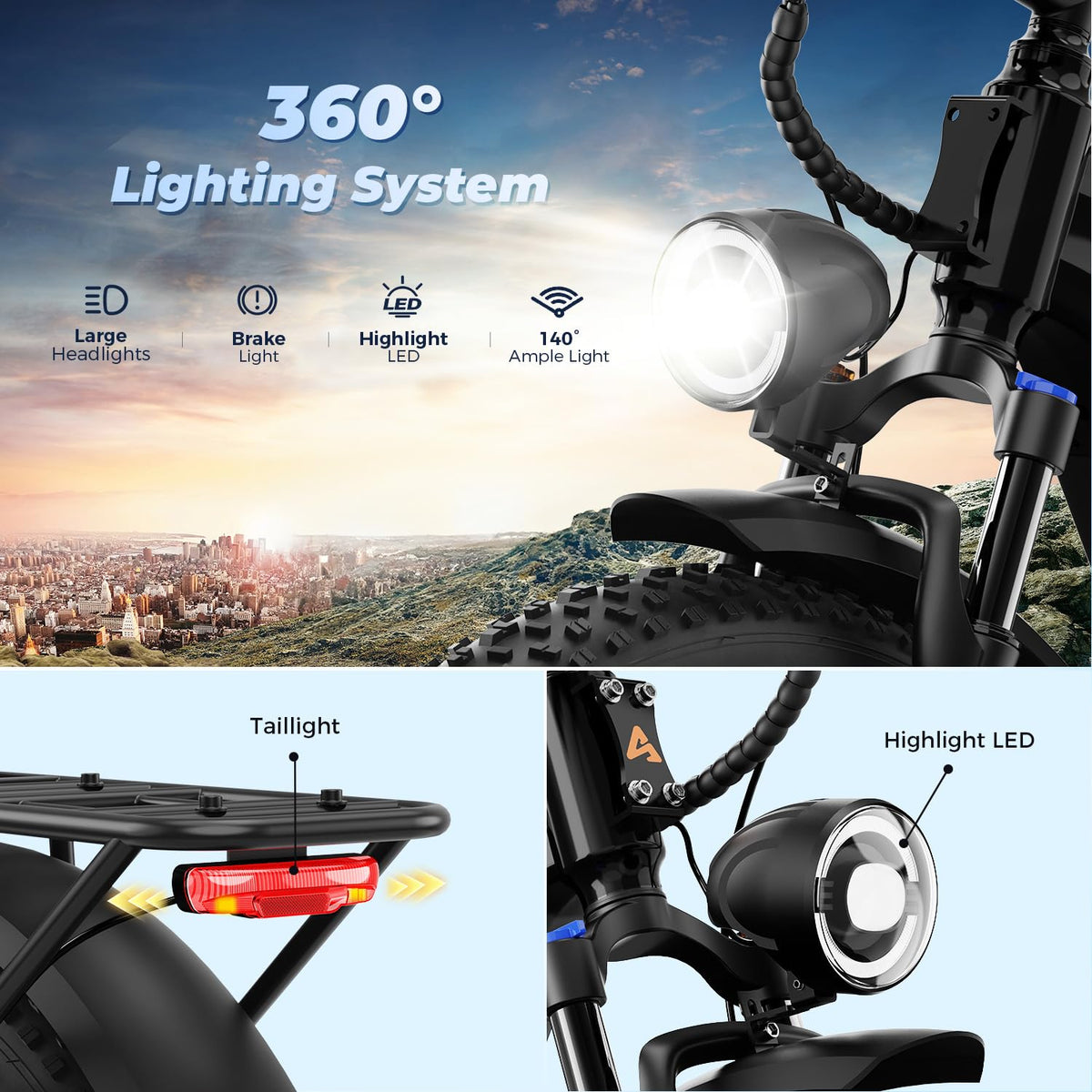 Electric Bike 26 x 4 Fat Tires M230