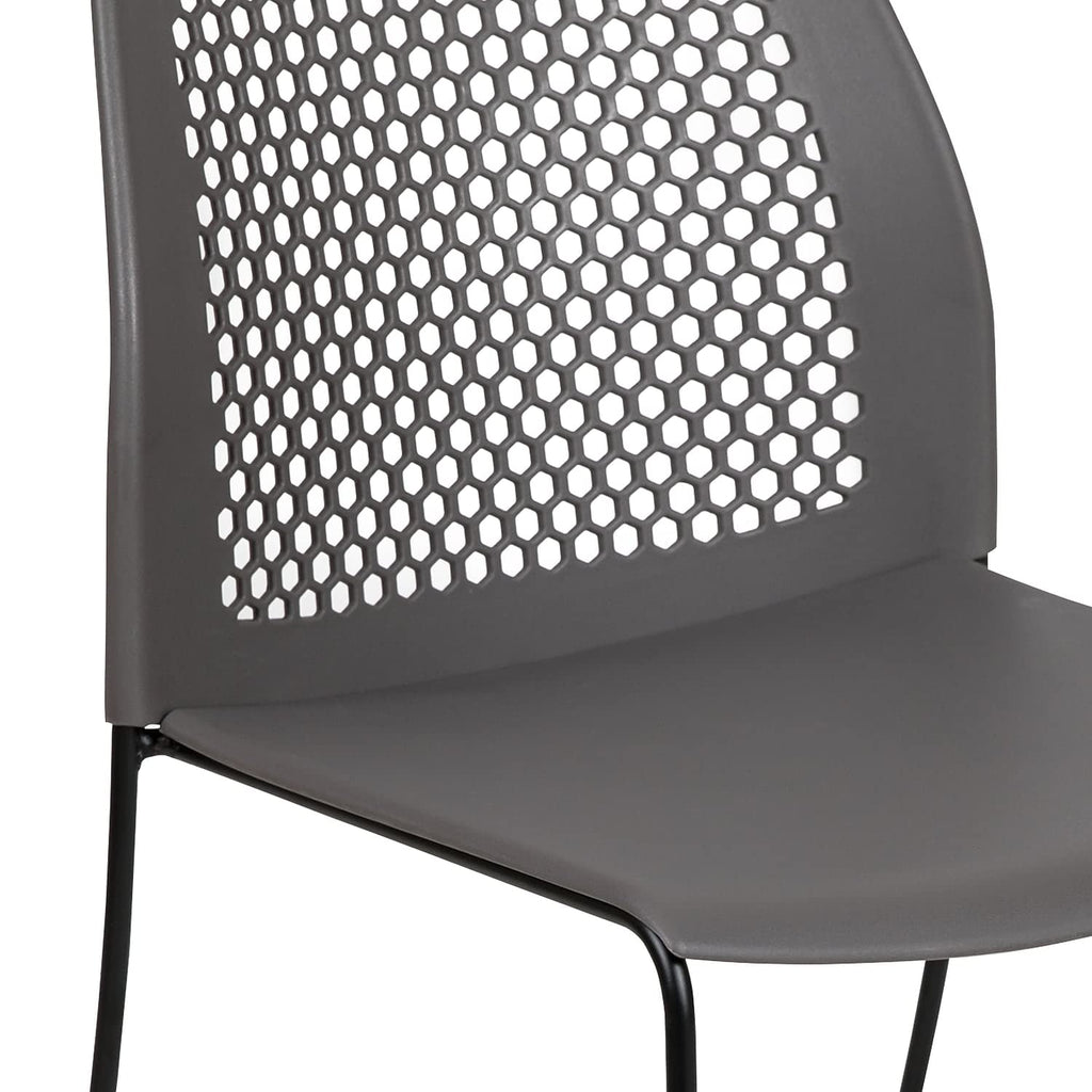 Gray Stack Chair with Air-Vent Back F143862