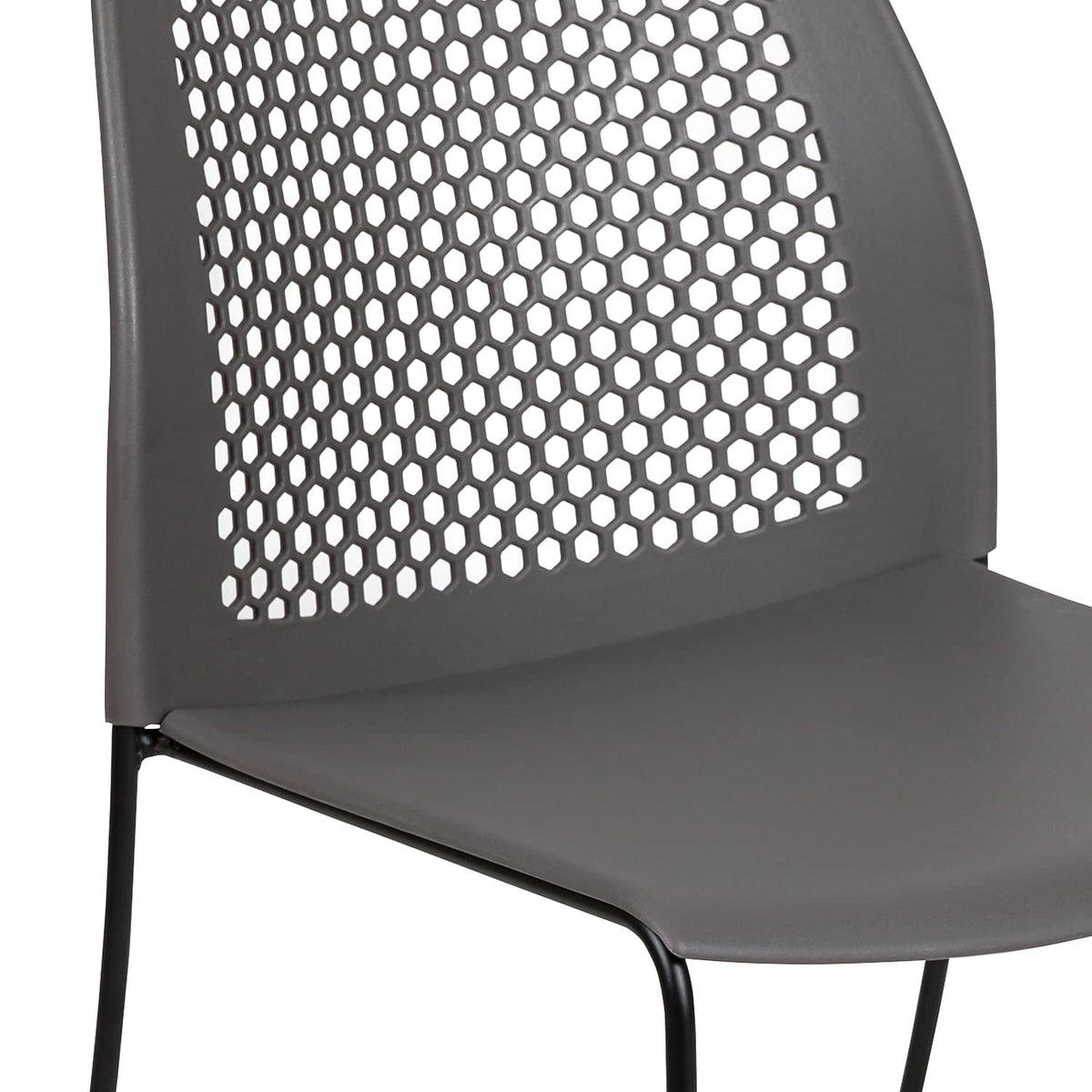 Gray Stack Chair with Air-Vent Back F143862