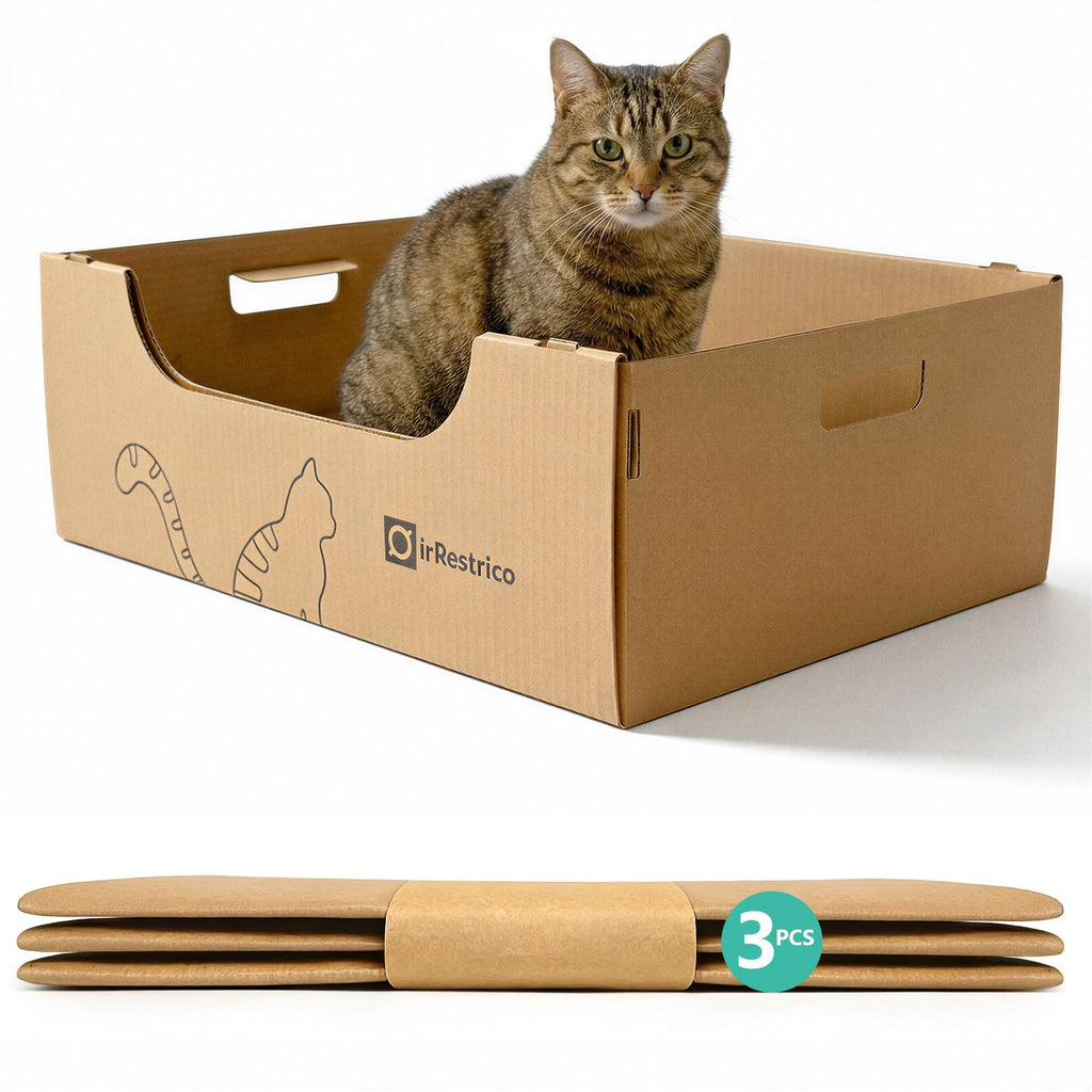 3-Pack Jumbo Disposable Cardboard Cat Litter Box O231627