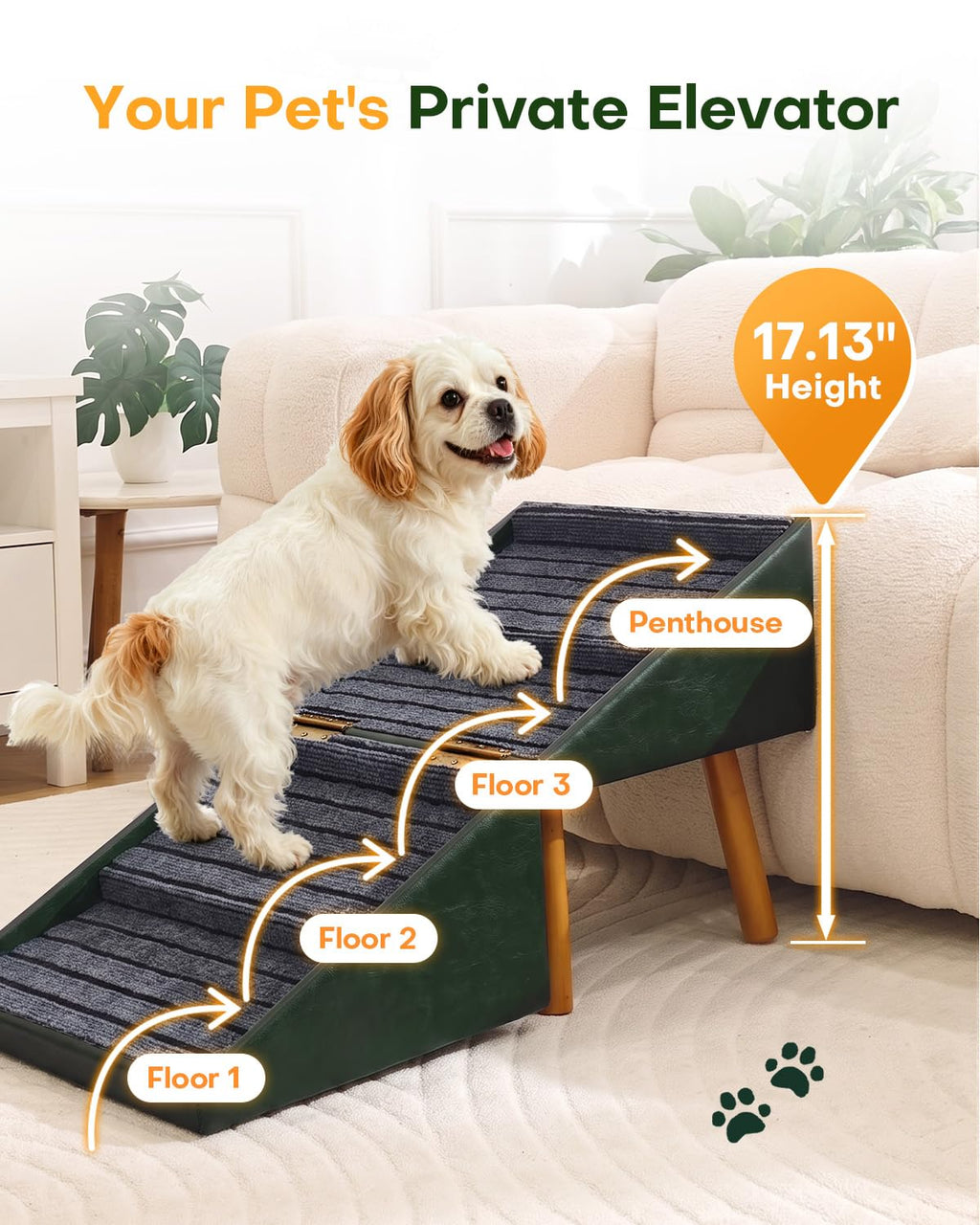 Foldable Dog Stairs and Ottoman B6761
